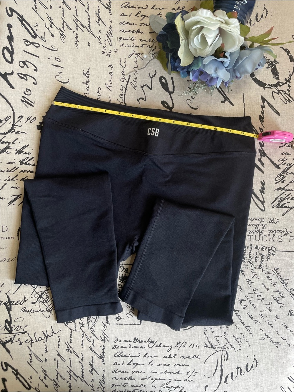 NWT CSB x Isabelle Mathers Seamless Compression Leggings in Black Size XL - Picture 8 of 13